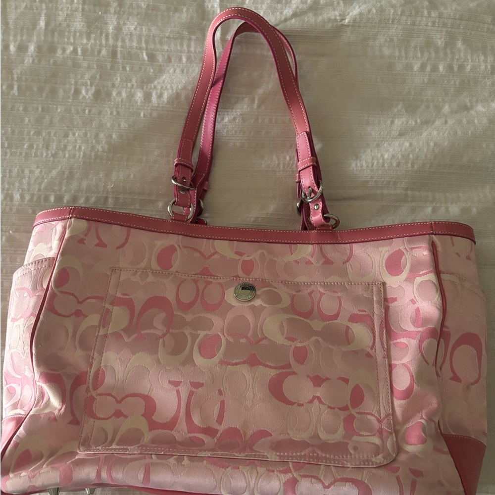 Pink Coach Diaper Bag- Clean